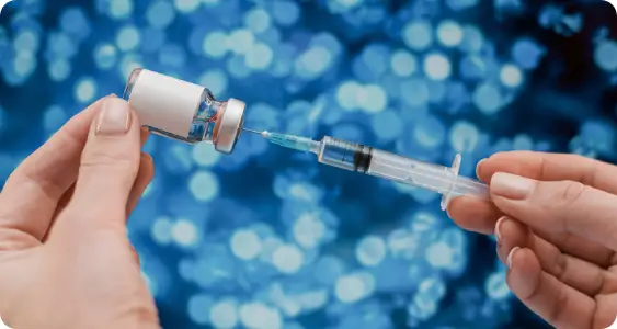 Lisa Kubiak, RN of Hydrate GA preparing a Regenerative Protein Array (RPA) therapy treatment containing 300+ growth factors for systemic and respiratory repair in Athens, GA.